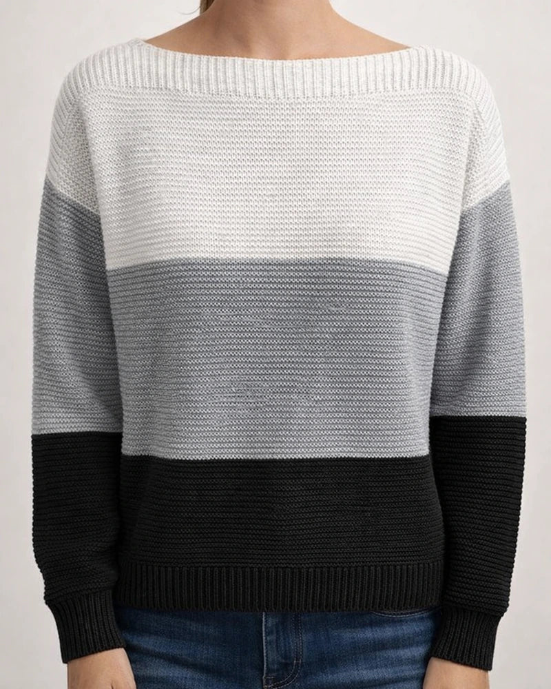 Autumn and Winter Women's Season New Knitted Sweater Round Neck Long Sleeve Sweater | JRSEE:f3a7163e-4ded-4a71-9c6b-a2caf4e260b1