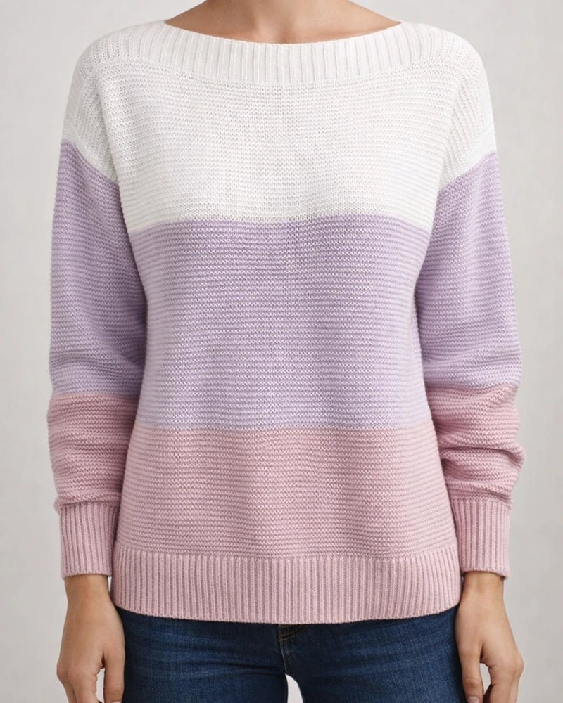 Autumn and Winter Women's Season New Knitted Sweater Round Neck Long Sleeve Sweater | JRSEE:d62352b0-898e-43c0-a3c0-a5984cc7bbb5