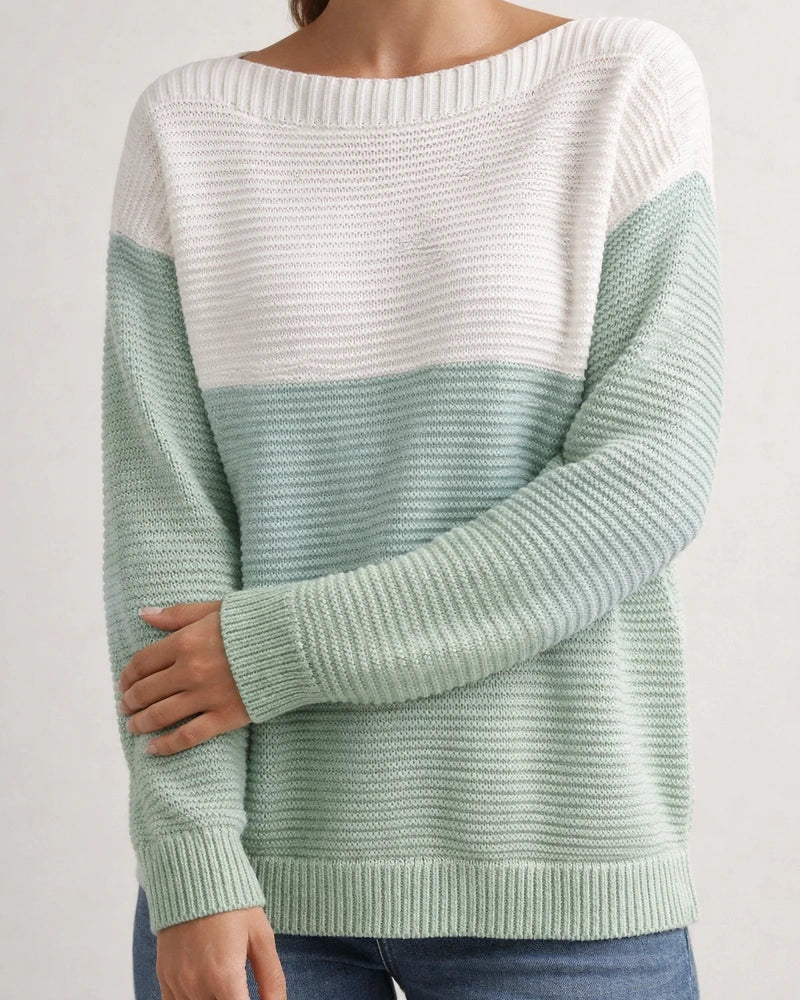 Autumn and Winter Women's Season New Knitted Sweater Round Neck Long Sleeve Sweater | JRSEE:e7e08b03-363c-48a2-99f8-94d62571f6cd