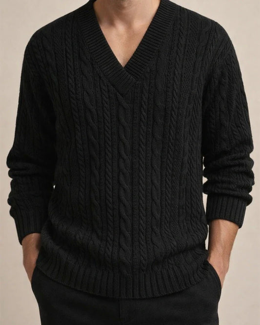 Autumn Casual Jacquard Knit Sweater Men's Fall Loose Long-sleeved T-shirt Men's V-neck Pullover Jacquard Blouse | JRSEE:d8aca8aa-24d3-4642-b483-f77acb4f286a