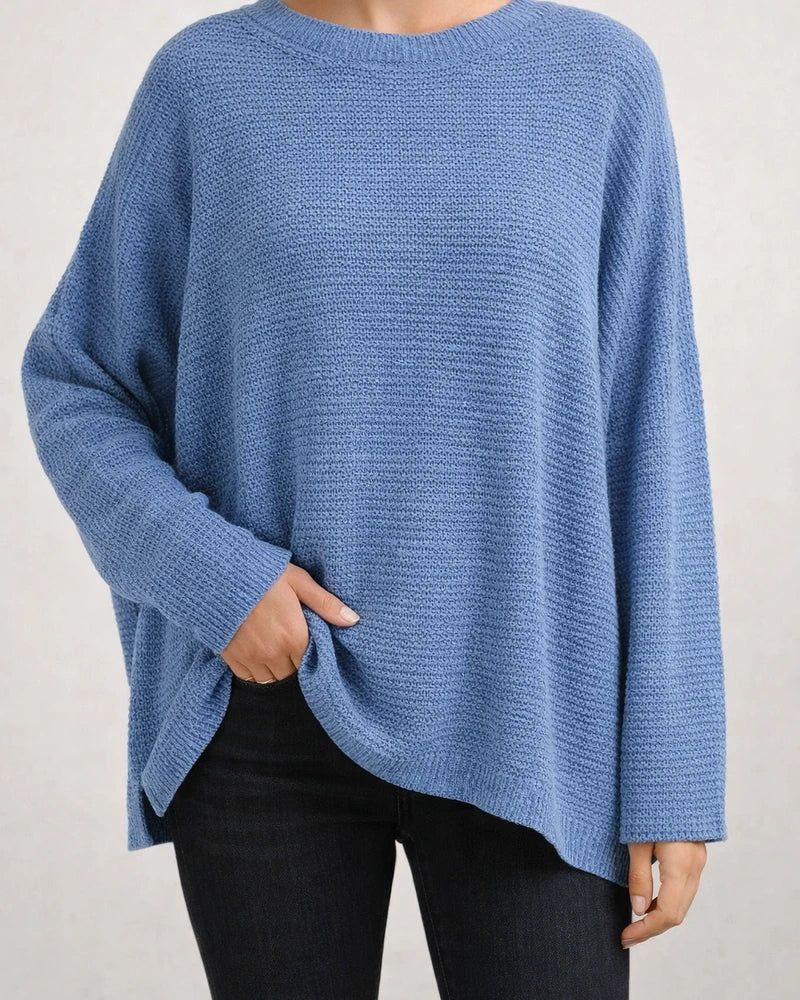 Autumn-Chic Polyester Slanted-Neck Loose-Fit Women's Knit Sweater - Fashionable and Versatile | JRSEE:f73a588b-82ae-4586-af08-5de95f4c2e1d