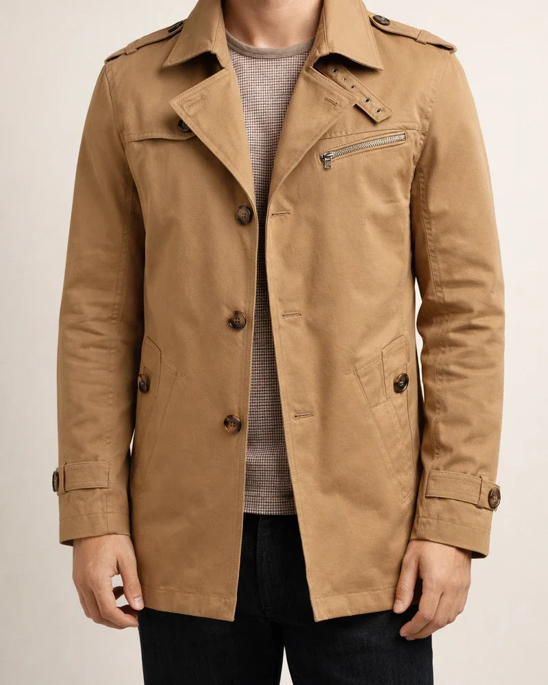Autumn Medium-length Windbreaker Men's Workwear Jacket British Style Youth Large Size Men's Casual Jacket | JRSEE:883d5607-c427-4302-a51c-71cddbe9f836