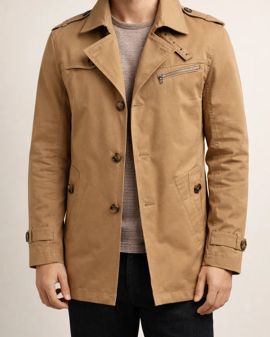 Autumn Medium-length Windbreaker Men's Workwear Jacket British Style Youth Large Size Men's Casual Jacket | JRSEE:883d5607-c427-4302-a51c-71cddbe9f836