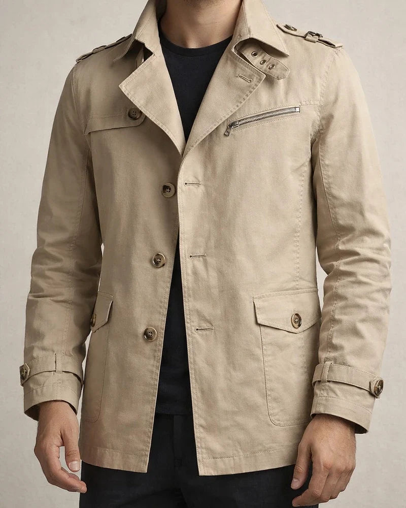 Autumn Medium-length Windbreaker Men's Workwear Jacket British Style Youth Large Size Men's Casual Jacket | JRSEE:c7b32e76-a433-4e5b-ae6e-1599cd6cae89