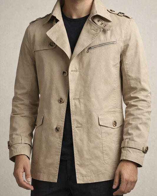 Autumn Medium-length Windbreaker Men's Workwear Jacket British Style Youth Large Size Men's Casual Jacket | JRSEE:c7b32e76-a433-4e5b-ae6e-1599cd6cae89