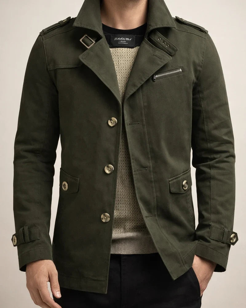 Autumn Medium-length Windbreaker Men's Workwear Jacket British Style Youth Large Size Men's Casual Jacket | JRSEE:e0b06736-a4e5-4f5a-b06d-ec75a9543d66