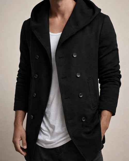 Autumn Men's Soil Windbreaker Long Section Lapel Hooded Double-breasted Casual Wind | JRSEE:47a0ef4f-2737-4cbf-85df-eb53796a38dc