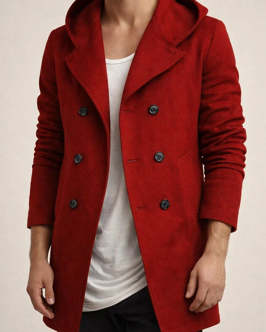 Autumn Men's Soil Windbreaker Long Section Lapel Hooded Double-breasted Casual Wind | JRSEE:efb24a9d-a6db-404c-80b2-f90c6ce04639
