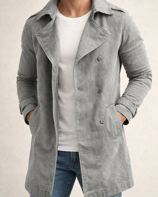 Autumn Men's Solid Color Jacket in The Long Section Slim Large Size Windbreaker Men's Casual Jacket Men's Clothing | JRSEE:45d270f1-46e3-45dd-b378-4fa3b6415338