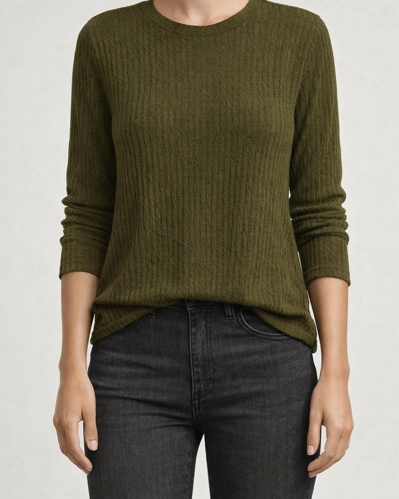 Autumn New Fresh Sweet Round Neck Women's Casual Solid Color Pullover Warm Long-sleeved Sweet Wind T-shirt | JRSEE:4763e6b4-ffcb-4913-8611-66a957687716