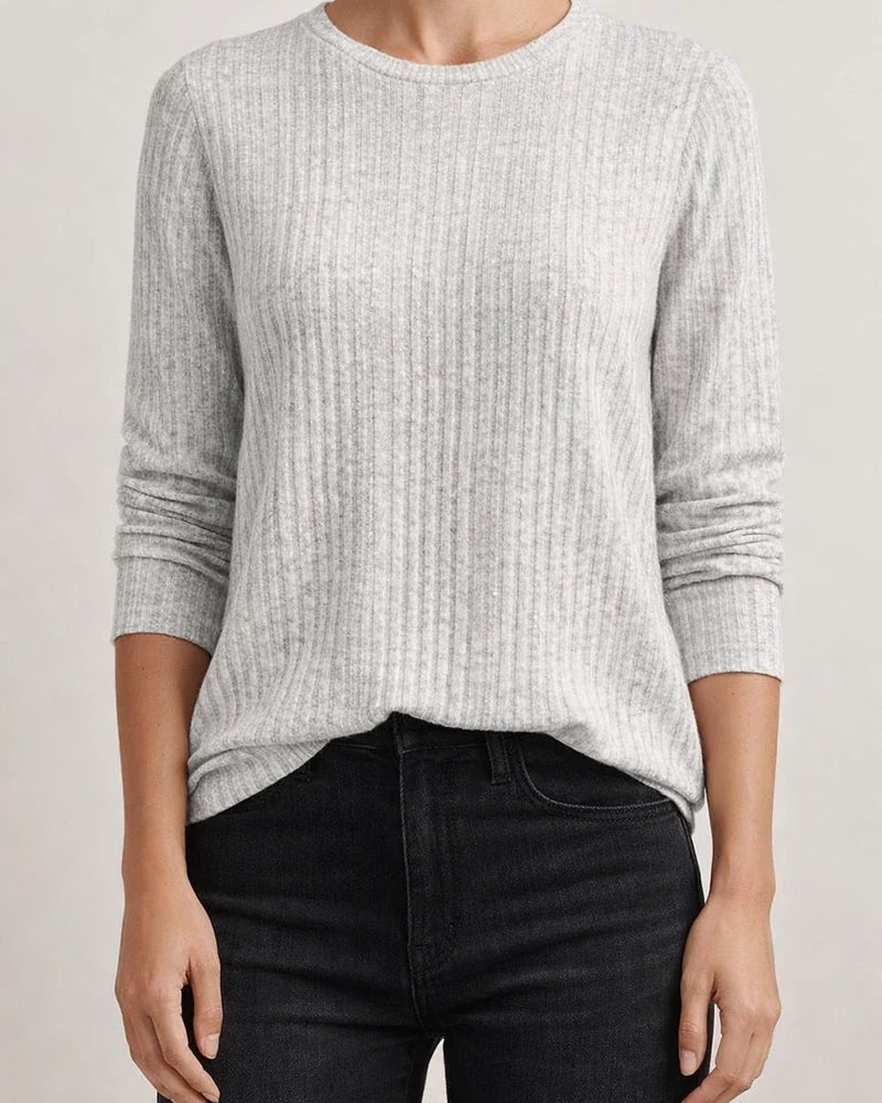 Autumn New Fresh Sweet Round Neck Women's Casual Solid Color Pullover Warm Long-sleeved Sweet Wind T-shirt | JRSEE:5b5288c6-f992-4329-92b2-0a7d1e4fee9f