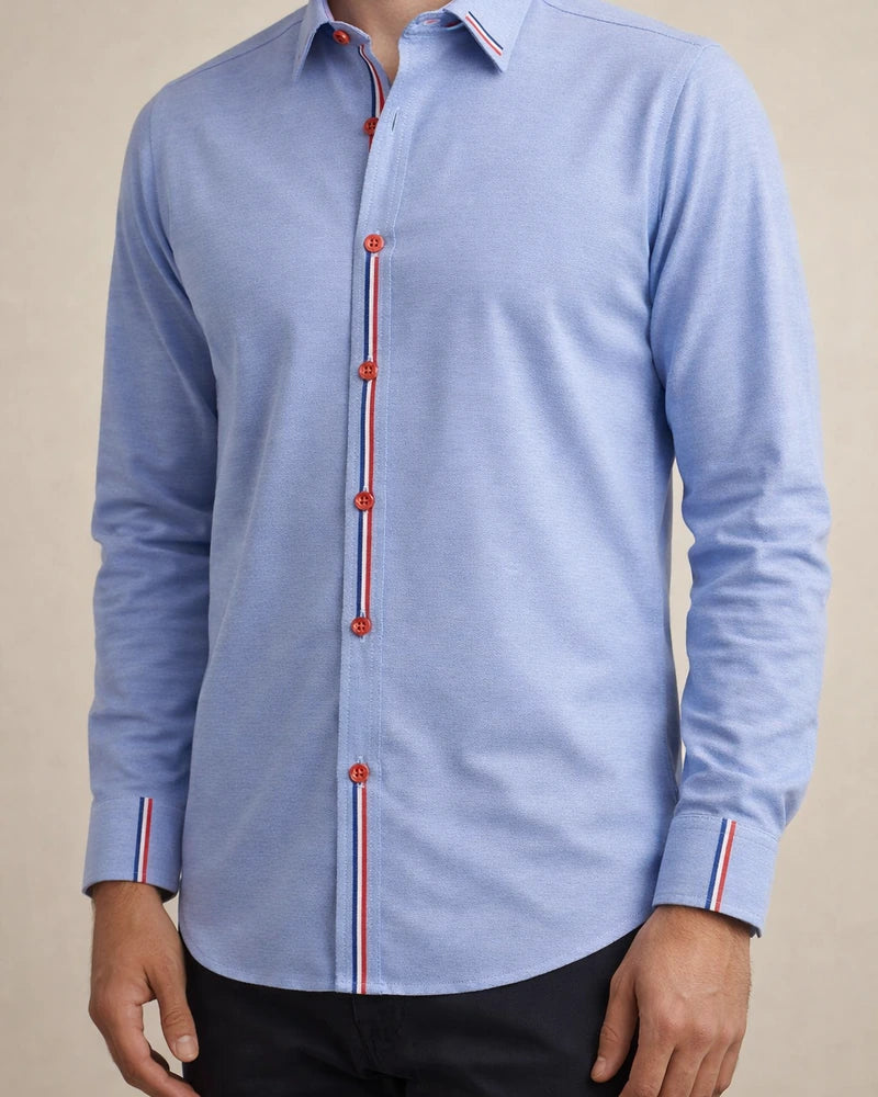 Autumn New Men's Shirts Korean Version of The Oxford Spinning Solid Color Long-sleeved Career Shirt Men's Shirts | JRSEE:60dfe425-8f5b-4172-a4de-2e0a43f29b33
