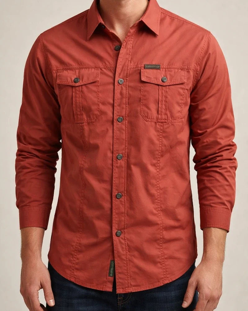 Autumn New Shirt Men's Lapel Long-sleeved Cotton Casual Solid Color Shirt in The Youth Workwear Slim Jacket | JRSEE:352e66af-09a0-4867-898f-0edc1d74fbc5