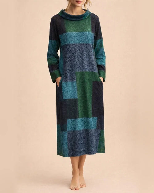 Autumn Plus Size Women's Sweatshirt with Vintage Print Relaxed Fit Mid-Length Dress | JRSEE:9fb9fcd4-5d89-4d09-93f5-bd26f1147868