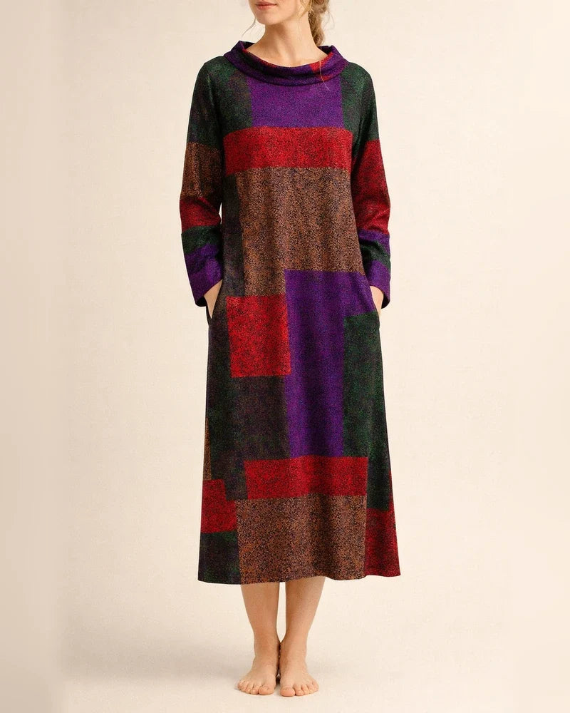Autumn Plus Size Women's Sweatshirt with Vintage Print Relaxed Fit Mid-Length Dress | JRSEE:0bf9c3b9-573f-448a-b02d-70bab7e81899