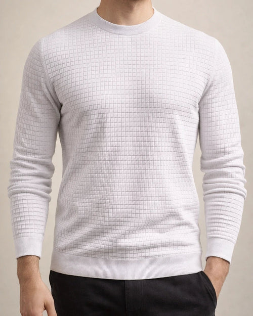 Autumn Small Square Men's Trend Round Neck Pullover Loose Knit Long-sleeved Cotton T Casual Comfortable Tops Men's Clothing | JRSEE:4f59f9c3-fccf-4a67-ab71-e78c4fa8d8bb