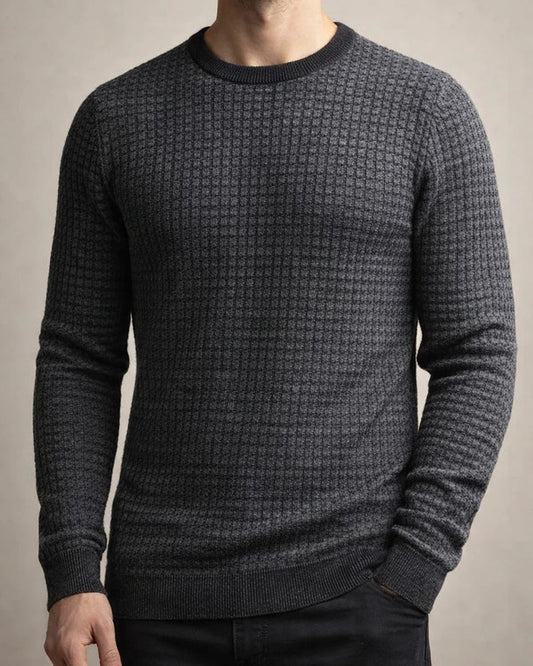 Autumn Small Square Men's Trend Round Neck Pullover Loose Knit Long-sleeved Cotton T Casual Comfortable Tops Men's Clothing | JRSEE:1bf70b97-9c5c-44c0-a061-934c3709612c