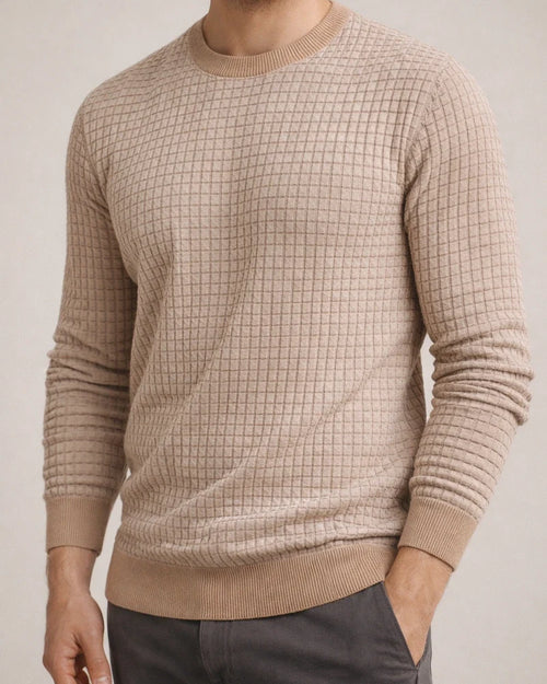 Autumn Small Square Men's Trend Round Neck Pullover Loose Knit Long-sleeved Cotton T Casual Comfortable Tops Men's Clothing | JRSEE:e2a114a5-d6c4-41d6-ae27-a343888a26a9