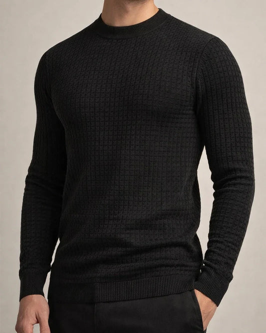 Autumn Small Square Men's Trend Round Neck Pullover Loose Knit Long-sleeved Cotton T Casual Comfortable Tops Men's Clothing | JRSEE:f8b5f67d-4111-47a6-8be5-578d377a1ac1