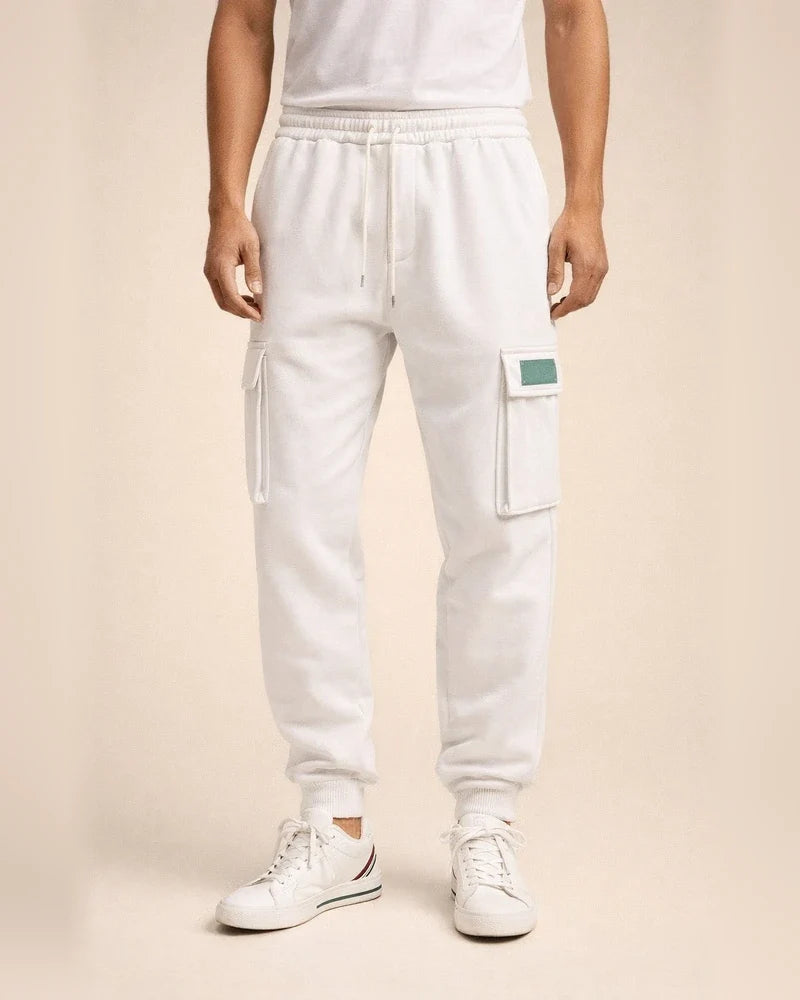 Autumn/Winter Fleece-Lined Men's Pants - Loose-Fit Casual Workwear Cuffed Trousers | JRSEE:764e9582-c2c4-457d-a0d2-2557834e64d6