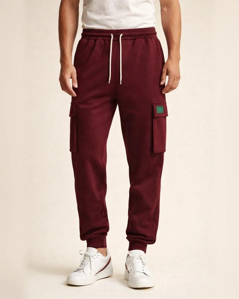 Autumn/Winter Fleece-Lined Men's Pants - Loose-Fit Casual Workwear Cuffed Trousers | JRSEE:2ff82069-7c2a-4cb7-a78b-980c1d65b162