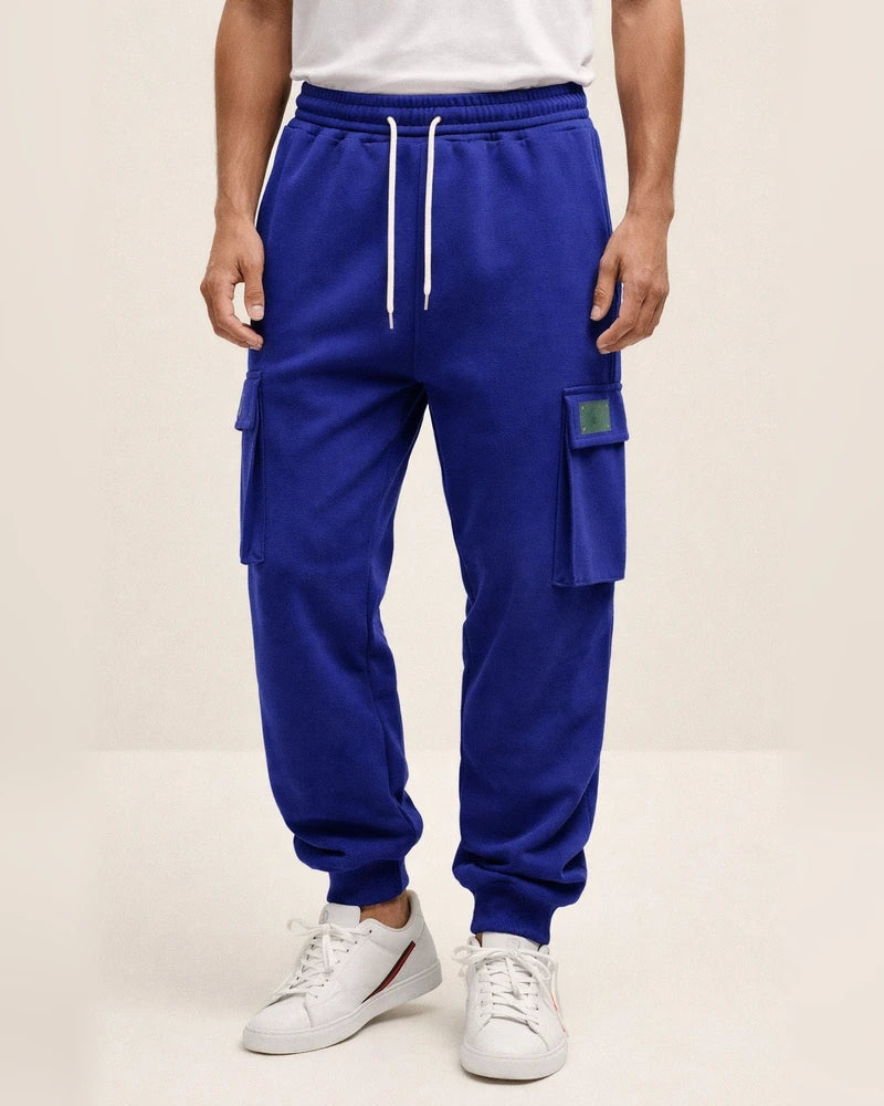 Autumn/Winter Fleece-Lined Men's Pants - Loose-Fit Casual Workwear Cuffed Trousers | JRSEE:97791115-a5b8-4bbd-ba70-ef67388d92b5