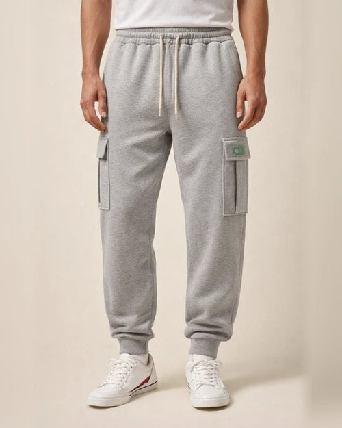 Autumn/Winter Fleece-Lined Men's Pants - Loose-Fit Casual Workwear Cuffed Trousers | JRSEE:c9152958-3529-46ce-bc0f-fb539c0a35ad