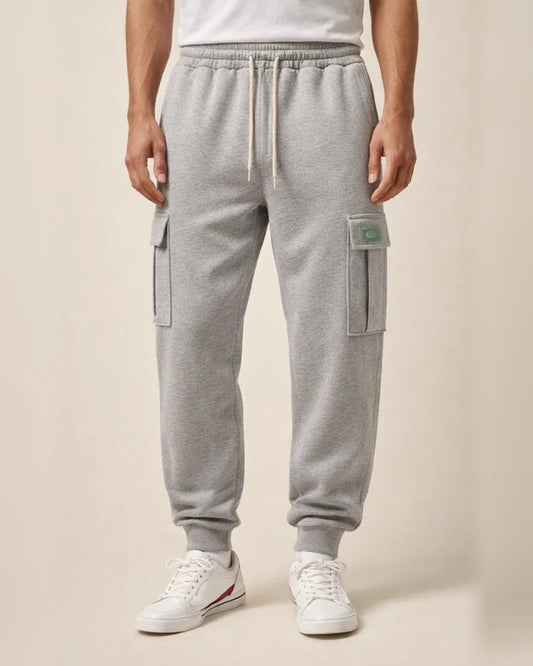 Autumn/Winter Fleece-Lined Men's Pants - Loose-Fit Casual Workwear Cuffed Trousers | JRSEE:c9152958-3529-46ce-bc0f-fb539c0a35ad
