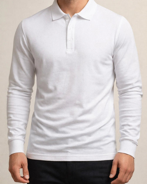Autumn/Winter Men's Fashion Color Collar Slim-Fit Casual Long-Sleeve Polo Shirt | JRSEE:26069fc3-6d8b-462b-9423-2388a5c9a355
