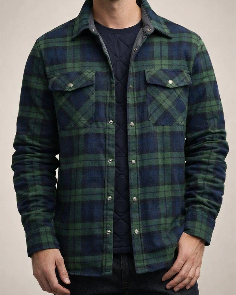 Autumn/Winter Men's Thickened Cotton Coat Plaid Oversized Jacket | JRSEE:44062c73-590a-46f6-8717-247a07074d4b