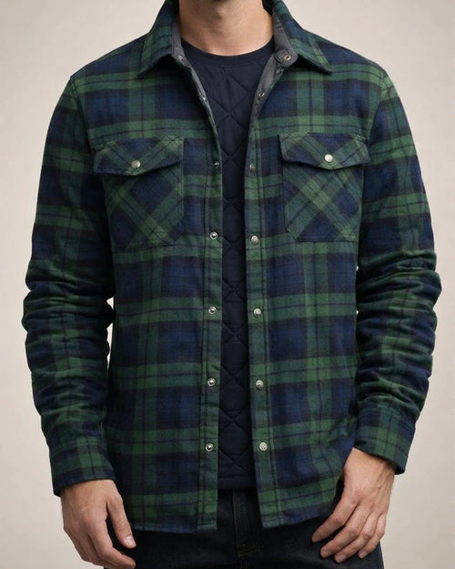 Autumn/Winter Men's Thickened Cotton Coat Plaid Oversized Jacket | JRSEE:44062c73-590a-46f6-8717-247a07074d4b