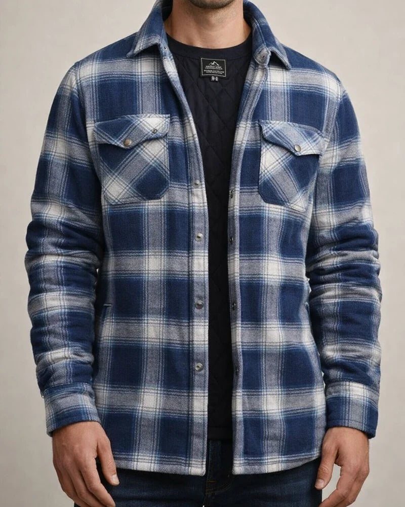 Autumn/Winter Men's Thickened Cotton Coat Plaid Oversized Jacket | JRSEE:5a2bcee5-c3e2-4fc3-9af3-4e5c47f32044