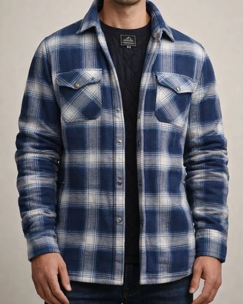 Autumn/Winter Men's Thickened Cotton Coat Plaid Oversized Jacket | JRSEE:5a2bcee5-c3e2-4fc3-9af3-4e5c47f32044