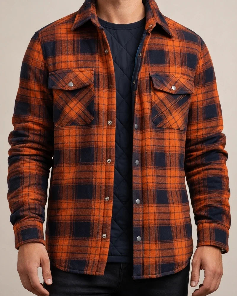 Autumn/Winter Men's Thickened Cotton Coat Plaid Oversized Jacket | JRSEE:c3fdb0f4-b6c0-4e65-a90c-58a1735d6182