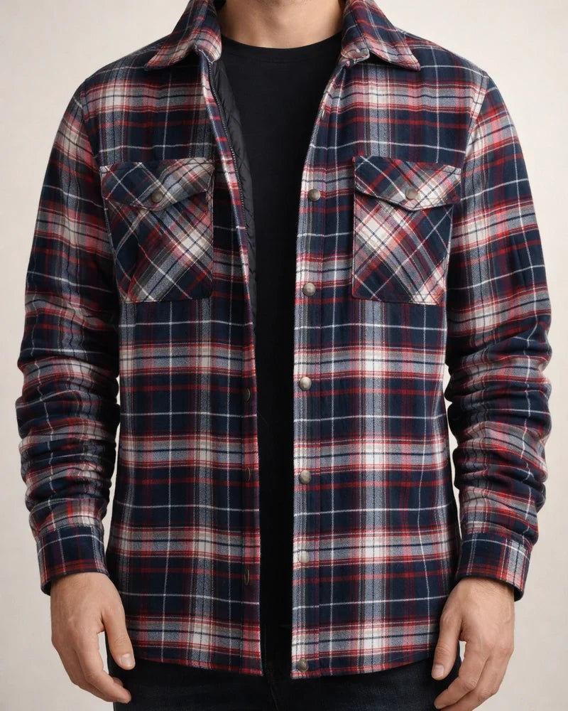 Autumn/Winter Men's Thickened Cotton Coat Plaid Oversized Jacket | JRSEE:43530084-92ab-4df8-a8d7-ea01b6055b67
