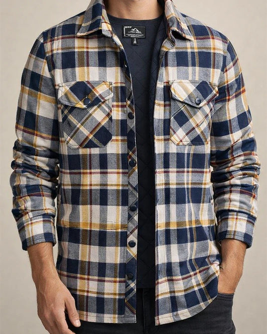 Autumn/Winter Men's Thickened Cotton Coat Plaid Oversized Jacket | JRSEE:0db313cc-b7b9-459d-9c40-0fbad2a3af6b