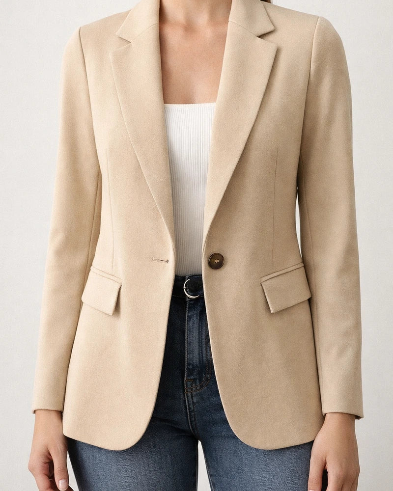 Autumn Women's Long-Sleeve Solid Color Cardigan Blazer Solid Color Jacket | JRSEE:fea161e0-a5d0-441b-a856-a3b6469120b0