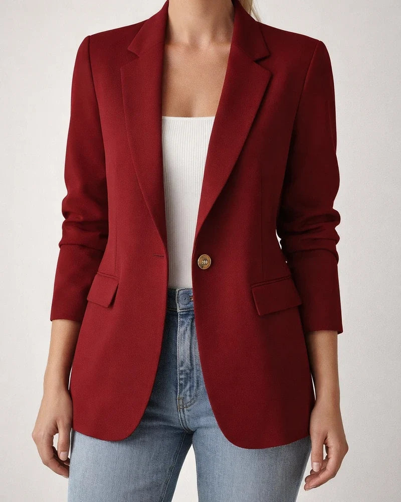 Autumn Women's Long-Sleeve Solid Color Cardigan Blazer Solid Color Jacket | JRSEE:0a77971a-7c6b-44bd-8276-877699d3672f