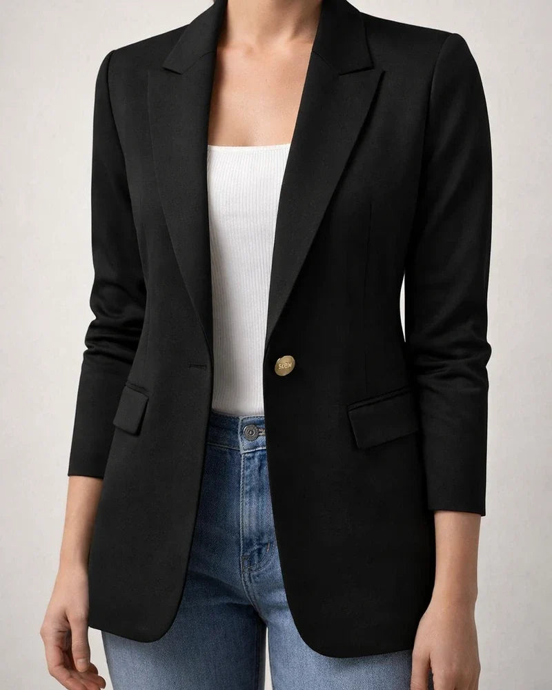 Autumn Women's Long-Sleeve Solid Color Cardigan Blazer Solid Color Jacket | JRSEE:ba824536-e61d-4166-97bf-9fa5147afc97