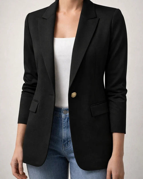 Autumn Women's Long-Sleeve Solid Color Cardigan Blazer Solid Color Jacket | JRSEE:ba824536-e61d-4166-97bf-9fa5147afc97