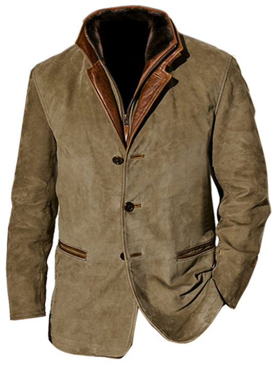 Heavy Work Vintage Michigan Workwear Single-breasted Zipper Lapel Milled Jacket Men and Women Vintage Casual Jacket