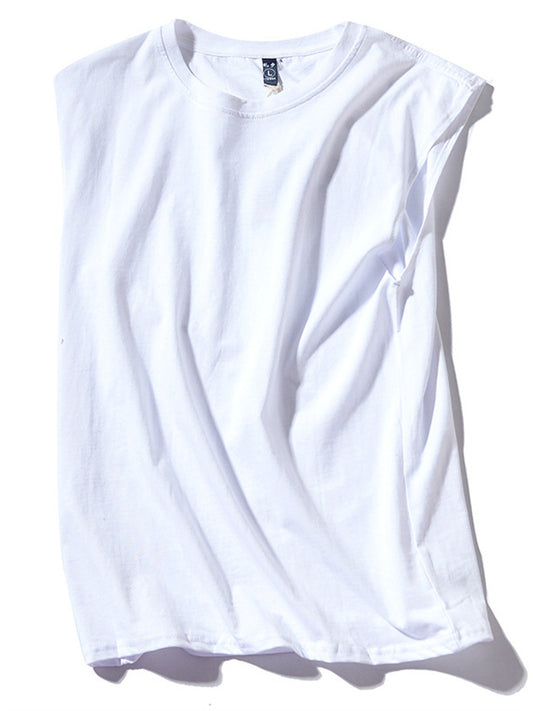 Men's Tank Top Undershirt Plain / Solid Crew Neck Daily Sports Sleeveless Clothing Apparel Stylish Casual Daily Modern Contemporary