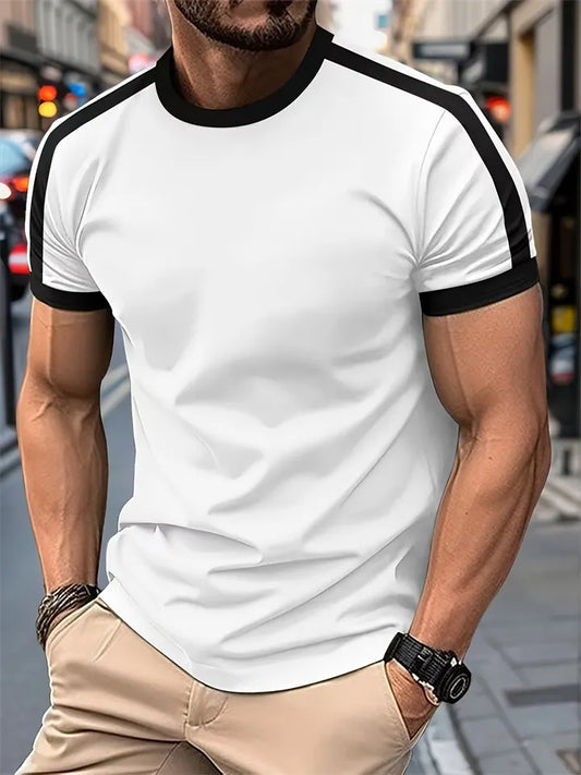 New Summer Men's Short-Sleeve T-Shirts Men's Fitness T-Shirts