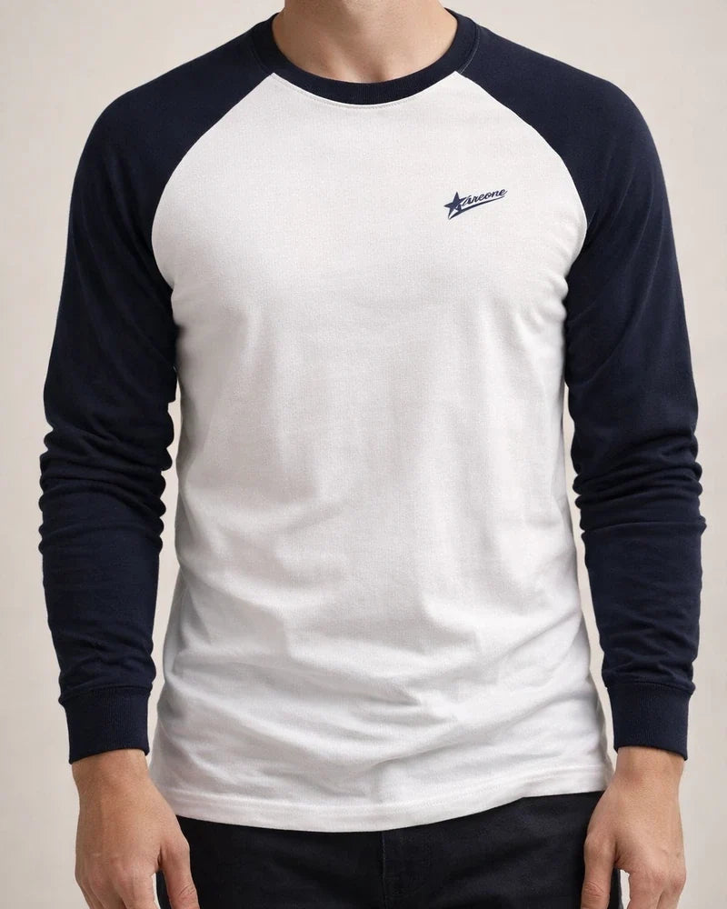 Badge Round Neck Plunge Sleeve Solid Color Men's Bottom Shirt Long-sleeved Spliced T-shirt Men's Casual Men's Cotton T-shirt Shirt | JRSEE:6192560f-8b22-4c44-a67e-07b2e2f85968