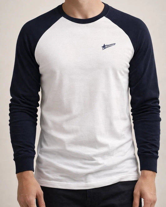 Badge Round Neck Plunge Sleeve Solid Color Men's Bottom Shirt Long-sleeved Spliced T-shirt Men's Casual Men's Cotton T-shirt Shirt | JRSEE:6192560f-8b22-4c44-a67e-07b2e2f85968