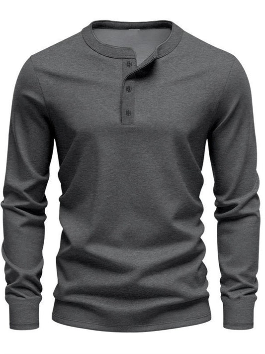 Fall New Arrival Men's Casual Crew Neck Long Sleeve T-Shirt Slim Fit Sports Base Layer