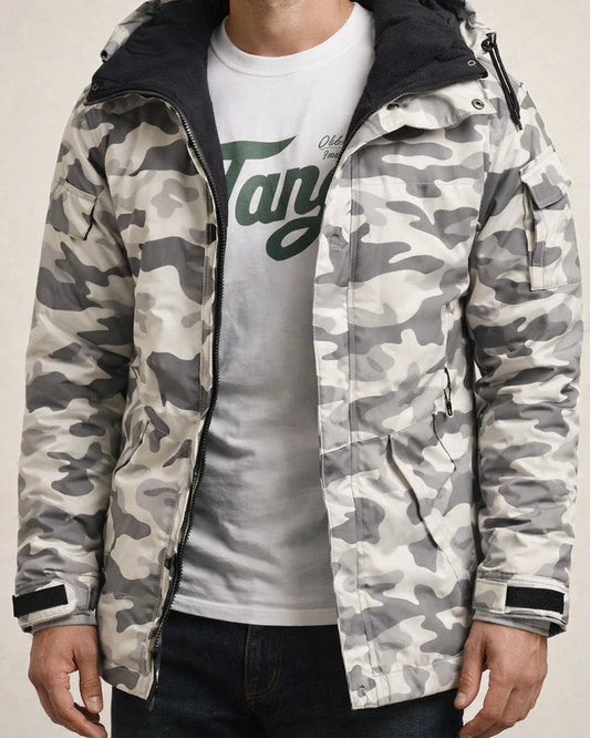British Slim Collarless Long-sleeved Men's Jacket Men's Casual Camouflage Trend Men's Hooded Jacket | JRSEE:9dde8109-0c66-4d66-87ae-73e98a406978