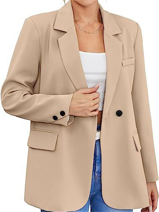 Autumn and Winter Solid Color Small Suit OL Commuting Lapel Slim Cardigan Single Row Two-button Temperament Suit