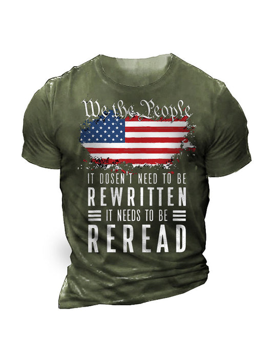 REREAD Cotton Printed Men's T-shirt