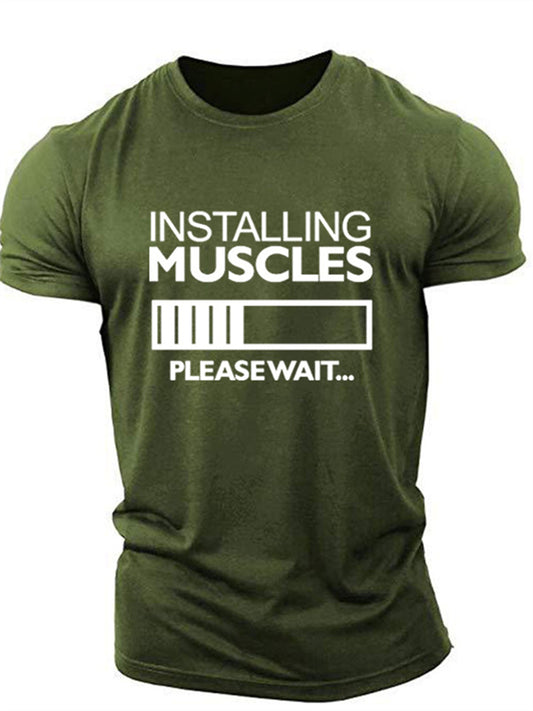 Men's Loose-Fit Summer Lightweight T-Shirt with Letter Print